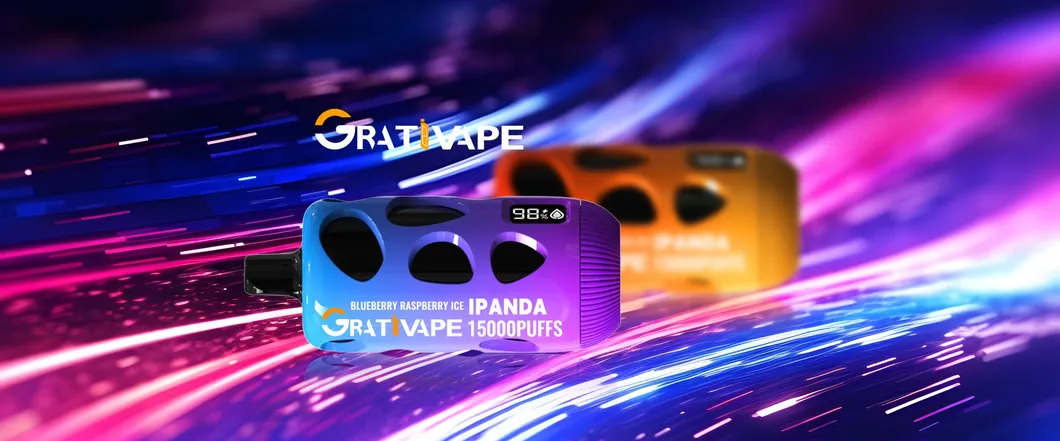 Grativape iPanda 15000 Puffs Digital Screen 0% 2% 3% 5% Low Nicotine Wholesale Disposable Rechargeable Vape Pens
