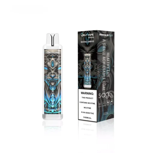 Grativape iStorm 12000 Züge LED-Licht 0% 2% 3% 5% Niedriger Nikotin Großhandel Einweg-E-Zigaretten wiederaufladbar  Translation: Grativape iStorm 12000 tractions Lumière LED 0% 2% 3% 5% Faible nicotine Grossiste E-cigarettes jetables rechargeables - Image 2