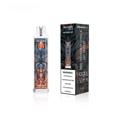 Grativape iStorm 12000 Züge LED-Licht 0% 2% 3% 5% Niedriger Nikotin Großhandel Einweg-E-Zigaretten wiederaufladbar  Translation: Grativape iStorm 12000 tractions Lumière LED 0% 2% 3% 5% Faible nicotine Commerce de gros Cigarettes électroniques jetables rechargeables