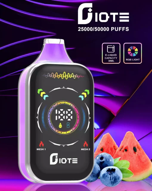 IQTE 50000 treinen Dubbel Mesh RGB Volledig scherm 0% 2% 5% Nicotinearme Herlaadbare Wegwerp Vape Pen wholesale kopen - Afbeelding 2