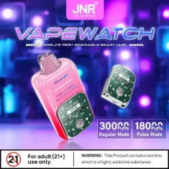 JNR Vape Watch 30000 Züge – 10 Geschmacksrichtungen, Dual-Mesh-Technologie, 2% Nikotin, Wiederaufladbare Einweg-E-Zigarette für Großhandel
