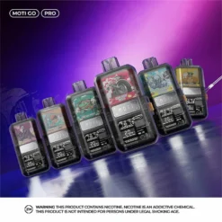 MOTI Go Pro 12000 Züge Wiederaufladbare Einweg-E-Zigarette mit Dual-Mesh-Technologie, Smart-Screen, 2% & 5% Nikotin, Großhandel, Vielfalt an Geschmacksrichtungen