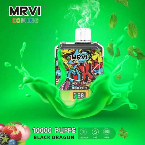 MRVI Coming 10000 Puffs Rechargeable Disposable E-Cigarette with Digital Display | 2%, 3%, 5% Nicotine | Wholesale & Bulk Buy | 10 Flavours