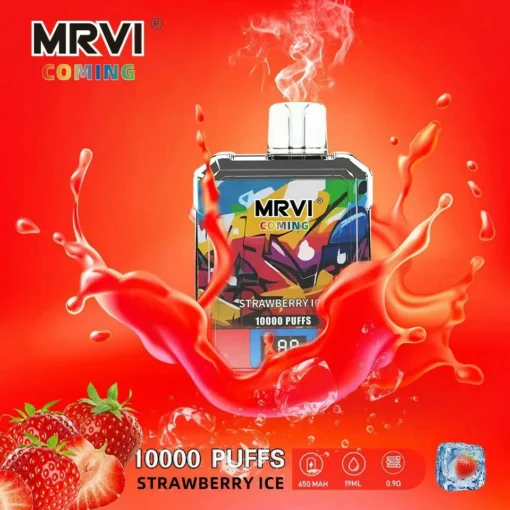 MRVI Coming 10000 Puffs Rechargeable Disposable E-Cigarette with Digital Display | 2%, 3%, 5% Nicotine | Wholesale & Bulk Buy | 10 Flavours