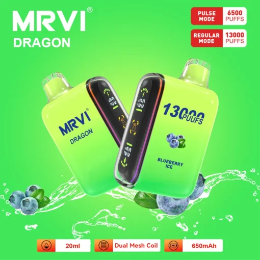 MRVI Dragon 13000 treinen Dubbele mesh digitale weergave 2% 5% Lage nicotine Groothandel Meerdere smaken Oplaadbare wegwerpdamperunits Pen - Afbeelding 6