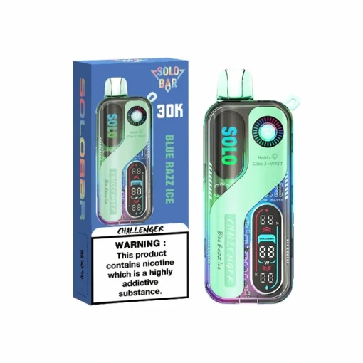 Solobar Solo 30000 puffs Dual mesh LED display Low nicotine bulk pack Rechargeable disposable e-cigarette pens