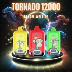 Tornado 12000 Züge Mesh-Coil 2% Niedriger Nikotin Großhandel Wiederaufladbarer Einweg-Dampfer Stift