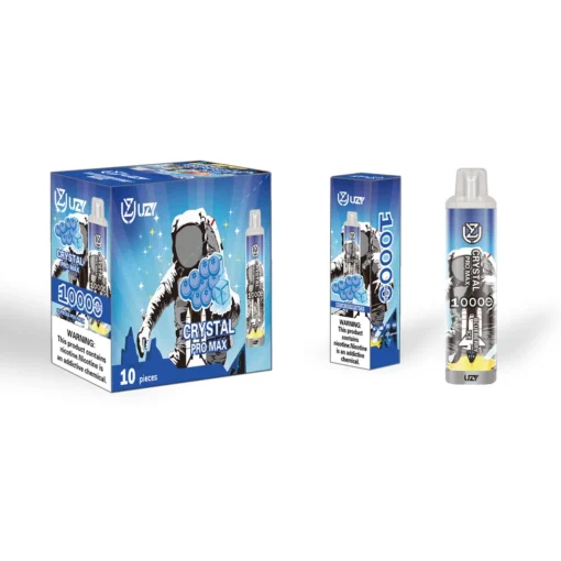 UZY Crystal Pro Max 10000 Züge RGB 10k 0% 2% 3% 5% Niedrig-Nikotin Großhandel Wiederaufladbare Einweg-E-Zigarette Pen - Imagen 2Se mantiene igual, no requiere traducción.