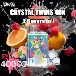 Uwin Twins Crystal 40000 puffs - 12 smaken, 0%-5% nicotine, oplaadbare wegwerp e-sigaret voor groothandel en bulkaankoop