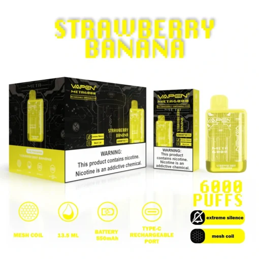 VAPEN Meta 6000 trekkingen – 10 smaken, 2% & 5% nicotine, herlaadbare wegwerp e-sigaret groothandel - Afbeelding 7