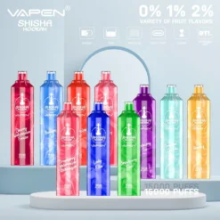 VAPEN Hookah Hookah 15000 Puffs DTL 0% 2% Lage Nicotine Groothandel 10 Smaken Oplaadbare Wegwerp Vape Pen