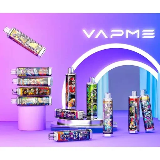 VAPME CRYSTAL 7000 trekt: 30 smaken met 2% en 5% nicotine - Koop in bulk herlaadbare wegwerp vapes - Afbeelding 2