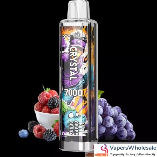 VAPME CRYSTAL 7000 trekt: 30 smaken met 2% en 5% nicotine - Herlaadbare wegwerp vape's in de groothandel kopen - Afbeelding 6