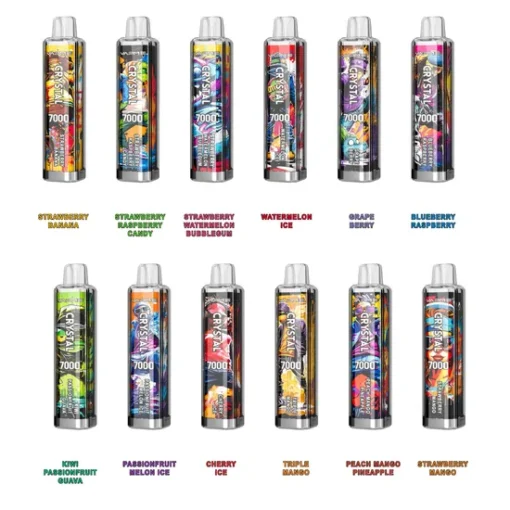 VAPME CRYSTAL 7000 trekt: 30 smaken met 2% en 5% nicotine - Koop in bulk herlaadbare wegwerp vapes - Afbeelding 3