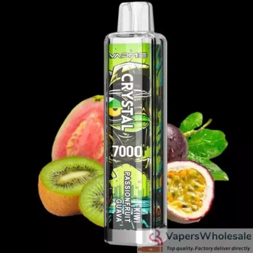 VAPME CRYSTAL 7000 treinen: 30 smaken met 2% en 5% nicotine - Koop in bulk herlaadbare wegwerp vapes - Afbeelding 7