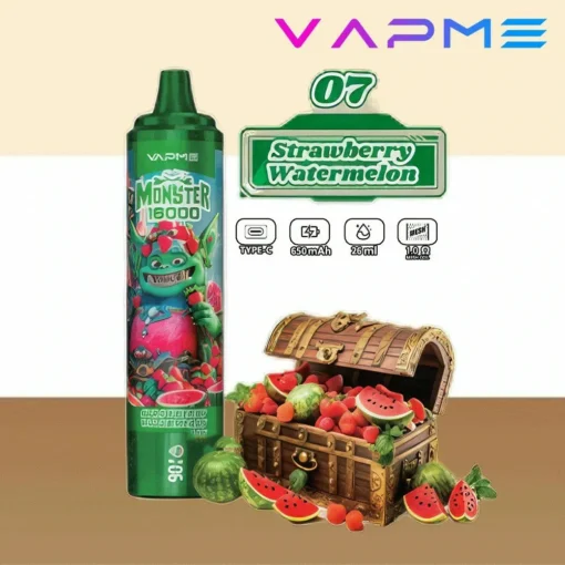 VAPME Monster 16000 tiradas 2% 5% Nicotina Fácil de transportar Recargable Mayorista Vape desechable al por mayor - Imagen 5