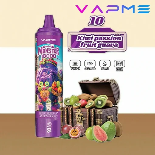VAPME Monster 16000 tiradas 2% 5% Nicotina Fácil de transportar Recargable Mayorista Vape desechable al por mayor - Imagen 3