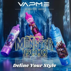 VAPME Monster 16000 Puffs 2% 5% Nicotine Gemakkelijk mee te nemen Oplaadbare Groothandel Wegwerp Vape in bulkverkoop