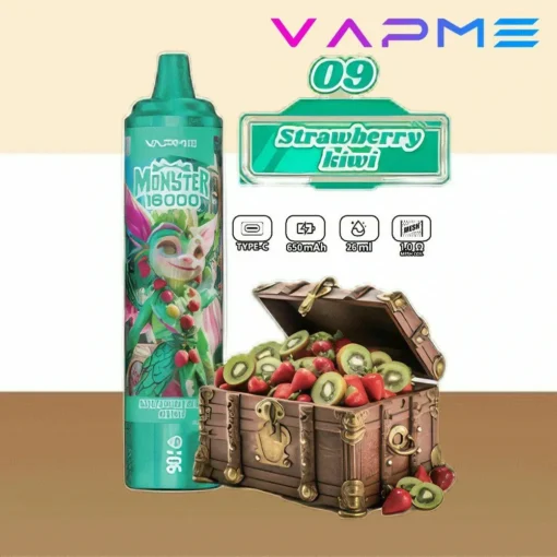 VAPME Monster 16000 tiradas 2% 5% Nicotina Fácil de transportar Recargable Mayorista Vape desechable al por mayor - Imagen 8