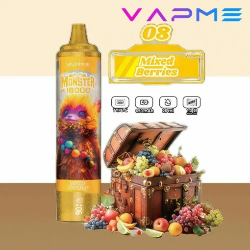 VAPME Monster 16000 tiradas 2% 5% Nicotina Fácil de transportar Recargable Mayorista Vape desechable al por mayor - Imagen 7