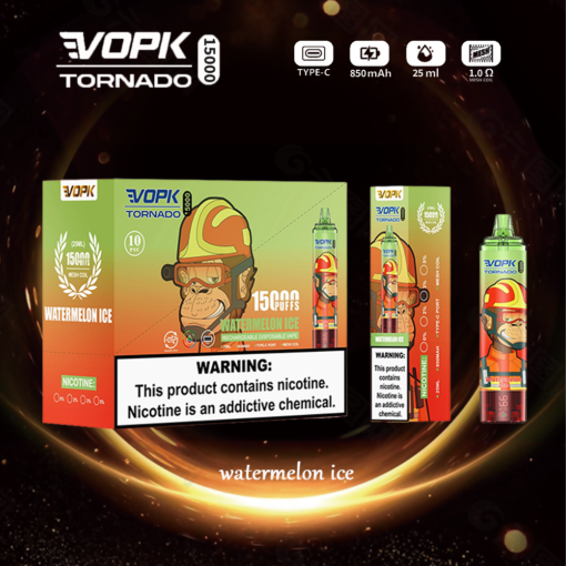 VOPK TORNADO 15000 treinen: Wegwerp e-sigaret met olie- en stroom dubbele indicatie, 0%, 2%, 3% en 5% nicotine - Groothandel voor wegwerp vapes - Afbeelding 4