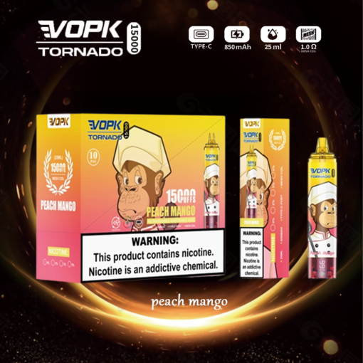 VOPK TORNADO 15000 treinen: Wegwerp e-sigaret met olie- en stroom dubbel display, 0%, 2%, 3% en 5% nicotine - Groothandel voor wegwerp vapes - Afbeelding 3