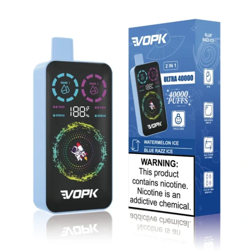 VOPK ULTRA 40000 treinen Dubbele smaak Digitale weergave 2% Lage nicotine Groothandel Grote bestellingen Oplaadbare wegwerp vape pen met kindveilige functie - Afbeelding 4