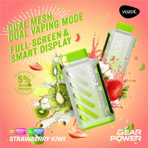 Vozol Gear Power 20000 trekt Dual-Mesh Volledig scherm 5% Lage nicotine Groothandel Wegwerp vape-stiften met oplaadfunctie - Afbeelding 20
