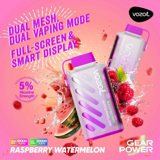 Vozol Gear Power 20000 trekt Dual-Mesh Volledig scherm 5% Lage nicotine Groothandel Wegwerp vape-stiften met oplaadfunctie - Afbeelding 19
