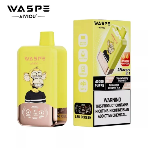 WASPE AIVIOU 40000 trekt dubbele smaak LED-display 0% 2% 5% Lage nicotine groothandel wegwerp e-sigarettenpennen - Afbeelding 11