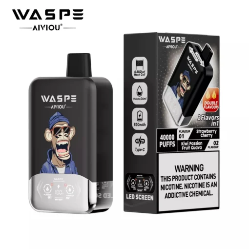 WASPE AIVIOU 40000 treinen Dubbele smaak LED-display 0% 2% 5% Lage nicotine Groothandel Wegwerp e-sigarettenpennen - Afbeelding 10