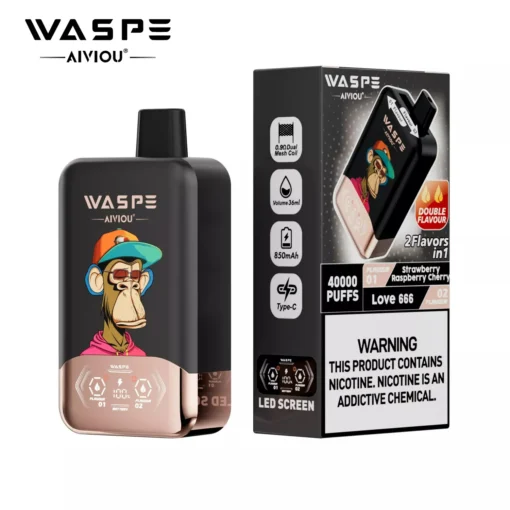 WASPE AIVIOU 40000 treinen Dubbele smaak LED-display 0% 2% 5% Lage nicotine Groothandel Wegwerp e-sigarettenpennen - Afbeelding 9