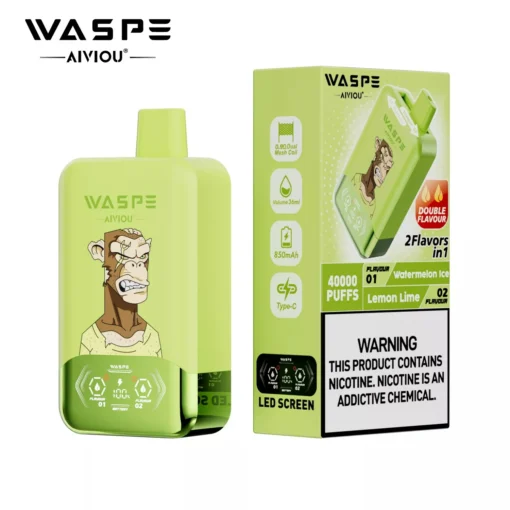 WASPE AIVIOU 40000 treinen Dubbele smaak LED-display 0% 2% 5% Lage nicotine Groothandel Wegwerp e-sigarettenpennen - Afbeelding 8