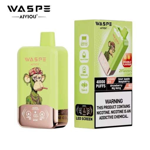WASPE AIVIOU 40000 treinen Dubbele smaak LED-display 0% 2% 5% Lage nicotine Groothandel Wegwerp e-sigarettenpennen - Afbeelding 6