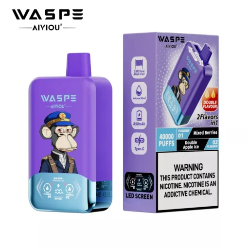 WASPE AIVIOU 40000 trekt dubbele smaak LED-display 0% 2% 5% Lage nicotine groothandel wegwerp e-sigarettenpennen - Afbeelding 17
