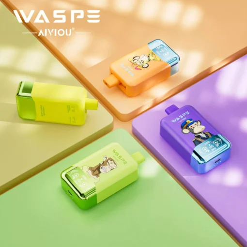 WASPE AIVIOU 40000 puffs dual smaak LED-display 0% 2% 5% Lage nicotine groothandel wegwerp e-sigaret pennen