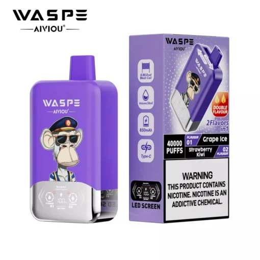 WASPE AIVIOU 40000 trekt dubbele smaak LED-display 0% 2% 5% Lage nicotine groothandel wegwerp e-sigarettenpennen - Afbeelding 16