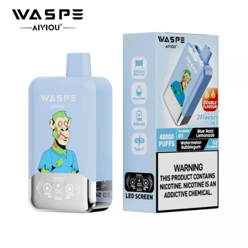 WASPE AIVIOU 40000 treinen Dubbele smaak LED-display 0% 2% 5% Lage nicotine Groothandel Wegwerp e-sigarettenpennen - Afbeelding 15