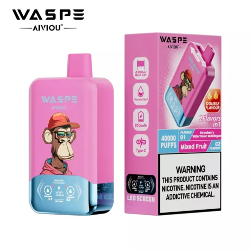 WASPE AIVIOU 40000 trekt dubbele smaak LED-display 0% 2% 5% Lage nicotine groothandel wegwerp e-sigarettenpennen - Afbeelding 13