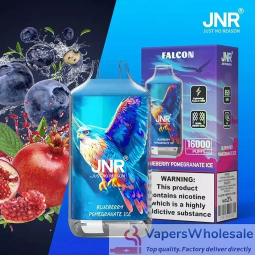JNR Falcon 16000 Treni Crystal Craft Dual Mesh 2% Basso Nicotina Ordine all'ingrosso Vape monouso ricaricabile Penna - immagine 6