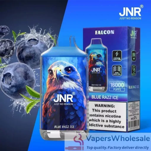 JNR Falcon 16000 Treni Crystal Craft Dual Mesh 2% Basso Nicotina Ordine all'ingrosso Vape monouso ricaricabile Penna - immagine 9