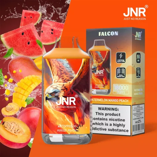JNR Falcon 16000 Treni Crystal Craft Dual Mesh 2% Basso Nicotina Ordine all'ingrosso Vape monouso ricaricabile Penna - immagine 10