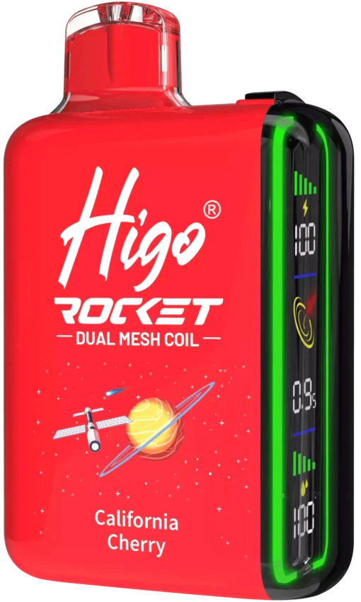 Higo ROCKET 20000 trekt Dubbelnetwerk Intelligente digitale weergave 2% 5% Lage nicotine Groothandel Oplaadbare Wegwerp E-sigarettenpennen - Afbeelding 2