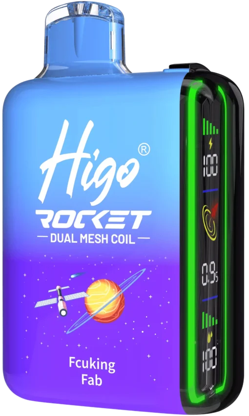 Higo ROCKET 20000 trekt Dubbelnetwerk Intelligente digitale weergave 2% 5% Lage nicotine Groothandel Oplaadbare Wegwerp E-sigarettenpennen - Afbeelding 17