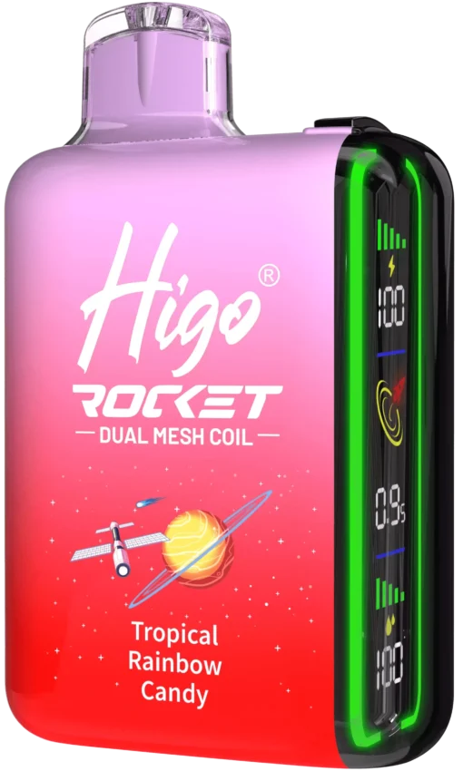 Higo ROCKET 20000 trekt Dubbelnetwerk Intelligente digitale weergave 2% 5% Lage nicotine Groothandel Oplaadbare Wegwerp E-sigarettenpennen - Afbeelding 14