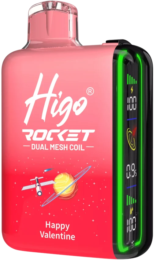 Higo ROCKET 20000 trekt Dubbelnetwerk Intelligente digitale weergave 2% 5% Lage nicotine Groothandel Oplaadbare Wegwerp E-sigarettenpennen - Afbeelding 5