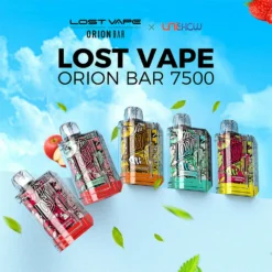 Verloren Vape Orion Bar 7500 Puffs kopen: instelbare luchtstroomregeling, 5% Nicotine, oplaadbare wegwerpvape groothandel