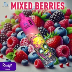 RandM Fumot Tornado 30000 bouffées de musique - 0%, 2%, 3%, 5% Nicotine - Vente en gros de vape jetable multi-goûts avec stylo rechargeable