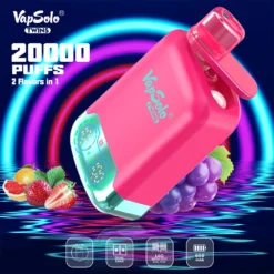VapSolo Twins 20000 puff Smart Display Sistema a doppio serbatoio 2% 5% Penne da Vape usa e getta ricaricabili all'ingrosso a basso contenuto di nicotina