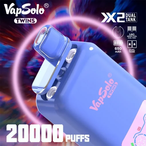VapSolo Twins 20000 Züge Smart Display Doppeltank-System 2% 5% Niedriger Nikotin Großhandel Aufladbare Einweg-Dampfer Stifte - Imagen 5Se convierte en: VapSolo Twins 20000 tiradas Pantalla inteligente Sistema de doble tanque 2% 5% Bajo contenido de nicotina Mayorista Vaporizadores recargables de un solo uso - Imagen 5